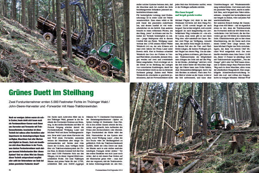 Forstmaschinen-Profi September 2012 | Forstunternehmen Lauer Presse